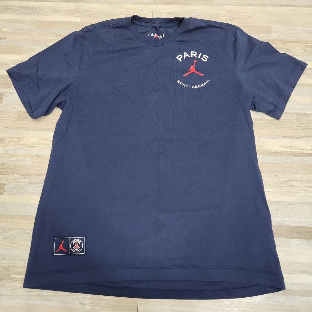 Air Jordan PARIS Saint-Germain PSG T-Shirt Blue Size Large, Rare